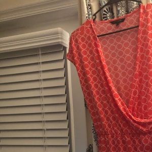 Knee length patterned wrap dress